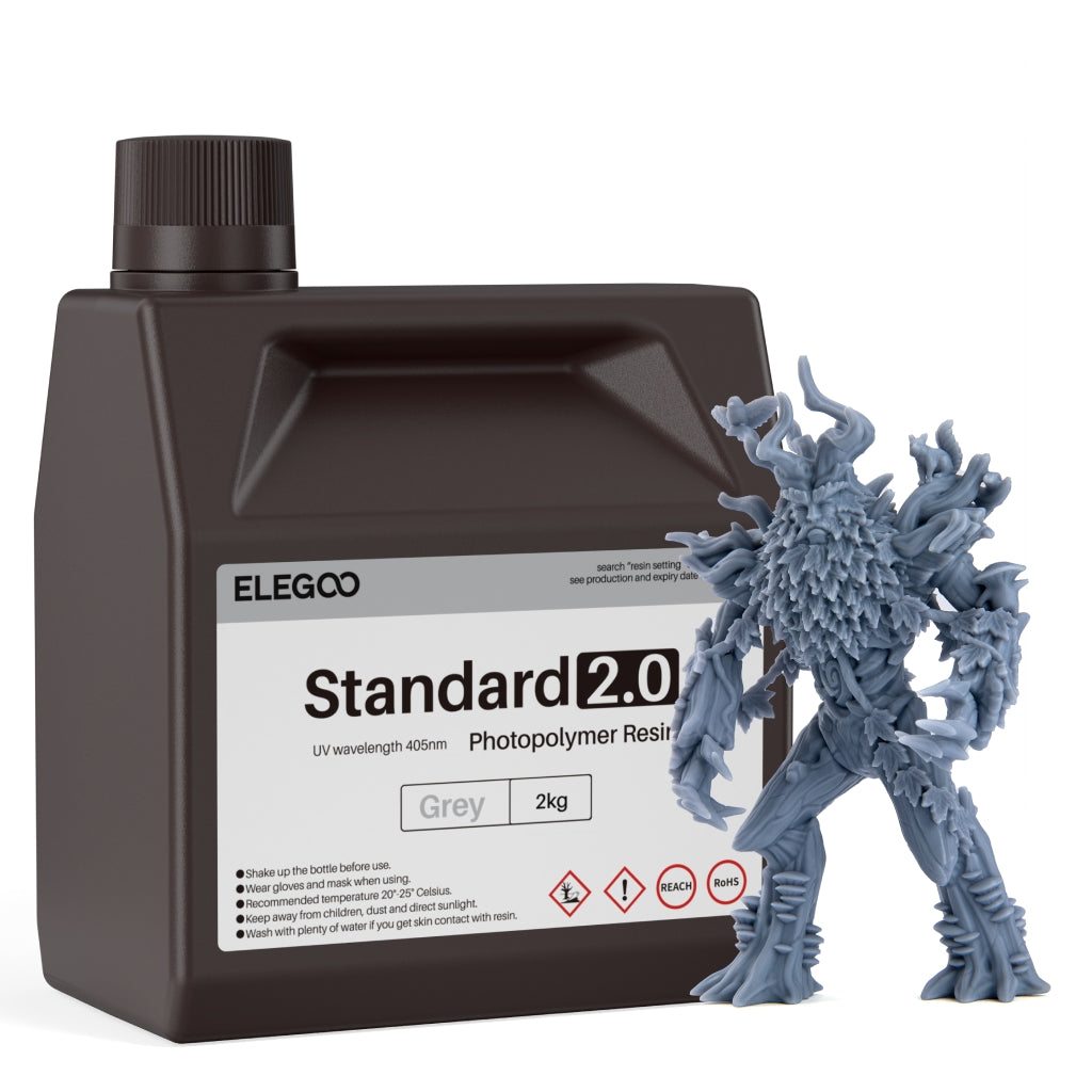 ELEGOO Résine Standard Photopolymère 405nm V2.0 Haute Précision Impression 3D LCD