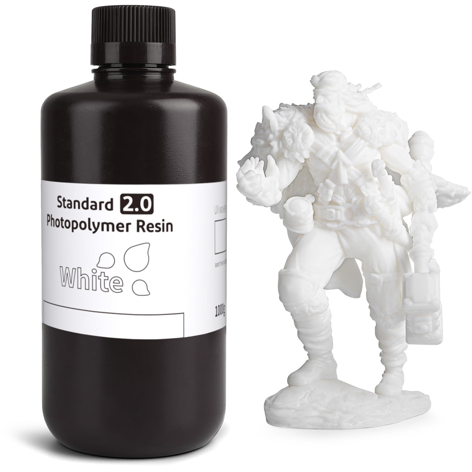 ELEGOO Résine Standard Photopolymère 405nm V2.0 Haute Précision Impression 3D LCD